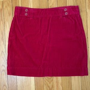 LOFT Bright Pink Corduroy Skirt. Size 4